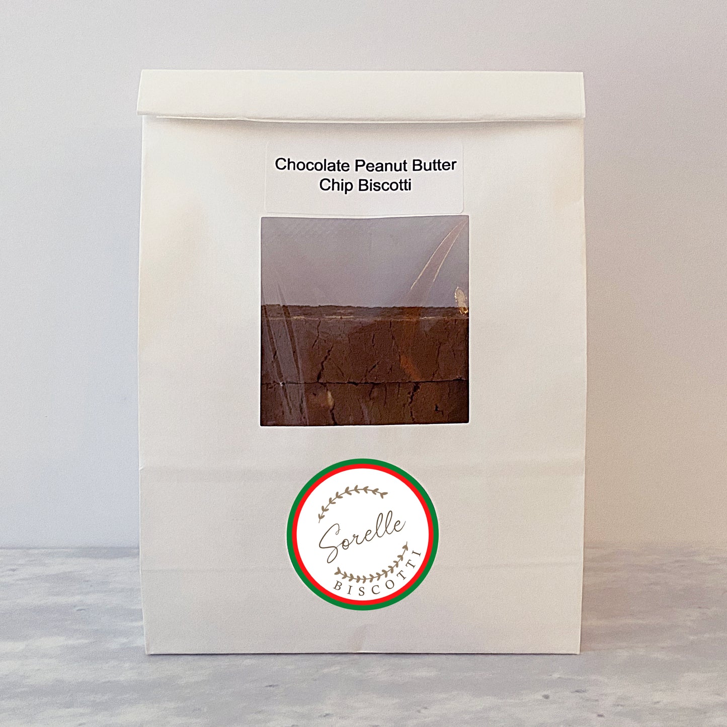 Sorelle Biscotti LLC 12 pack chocolate peanut butter chip biscotti cookies